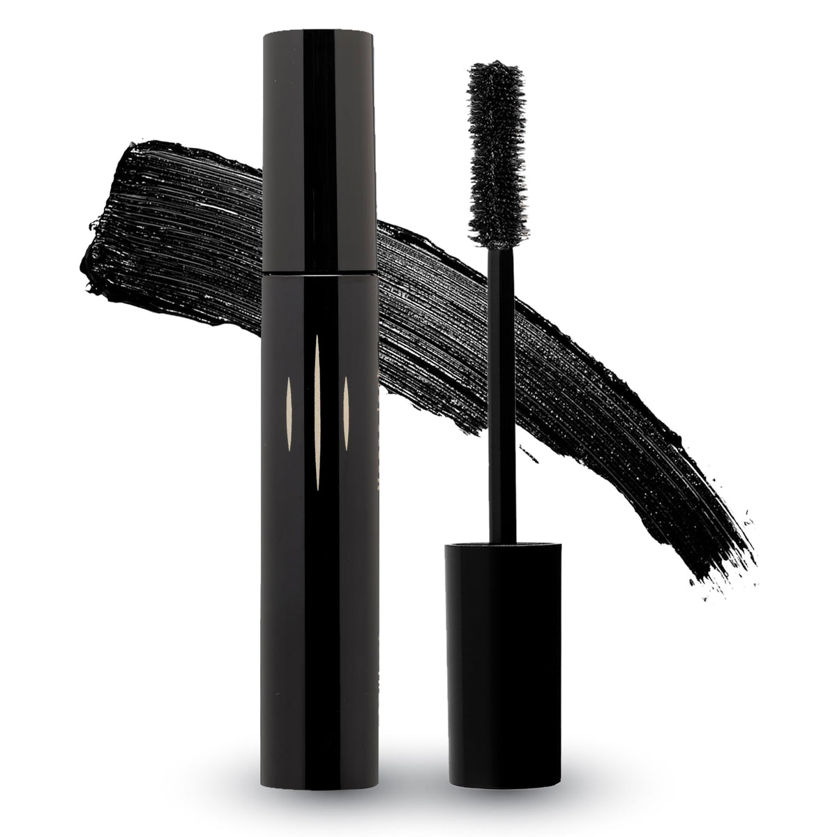Radiant Pro Mascara bottle and brush showcase bold color for dramatic eyes