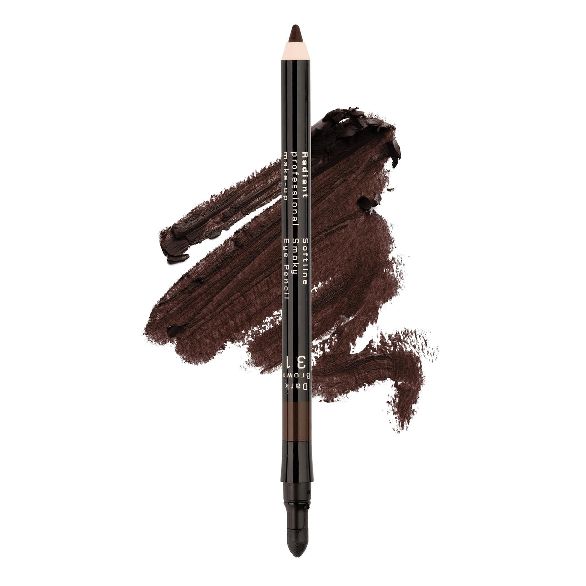Radiant Professional Makeup eyeliner pencil packaging shows a compact, travel-friendly design.