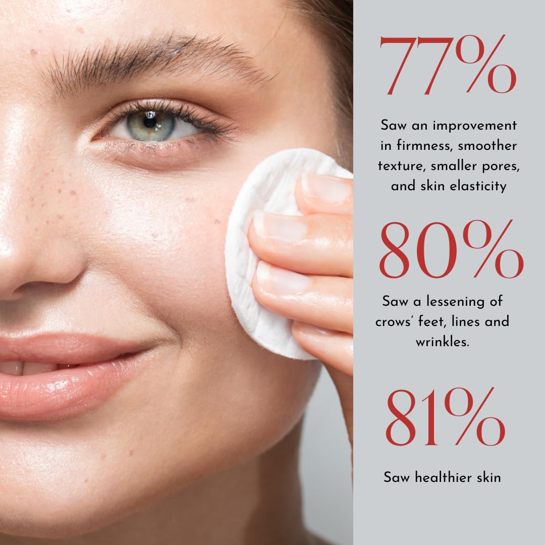 Radical Skincare Age-Defying Exfoliating Pads face-application shows even tone and refreshed texture