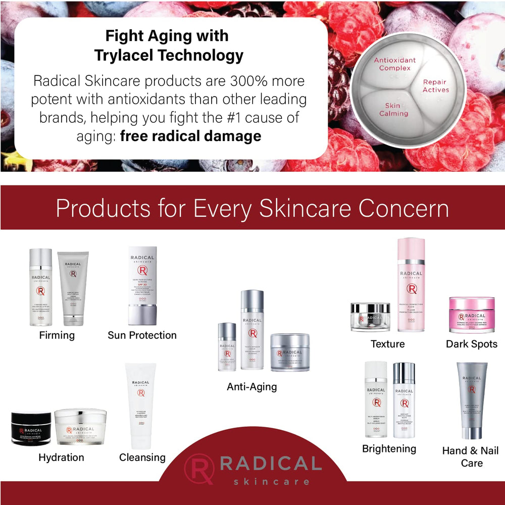 Radical Skincare Age-Defying Exfoliating Pads night-use scene fits end-of-day routine