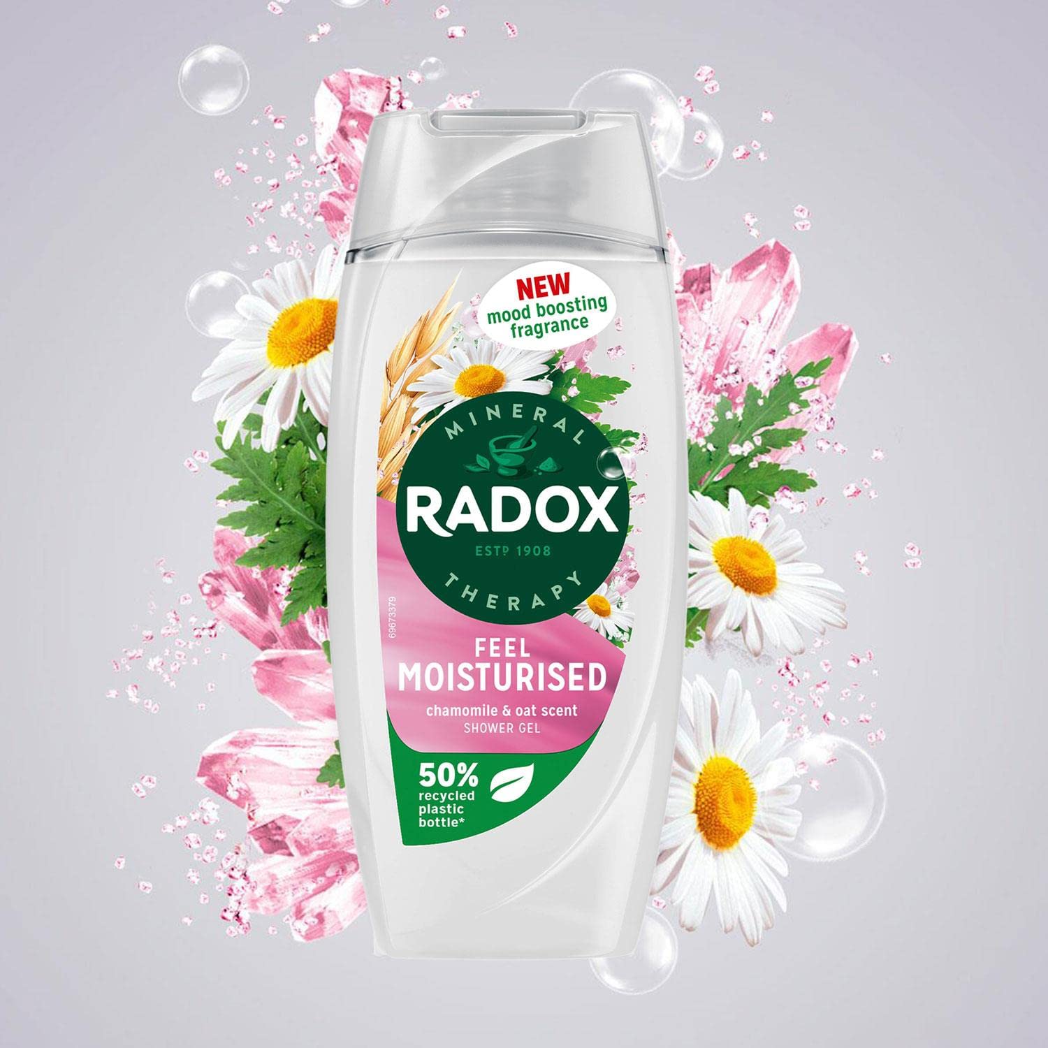 Radox bottle in bathroom scene suggests a daily ritual you can enjoy