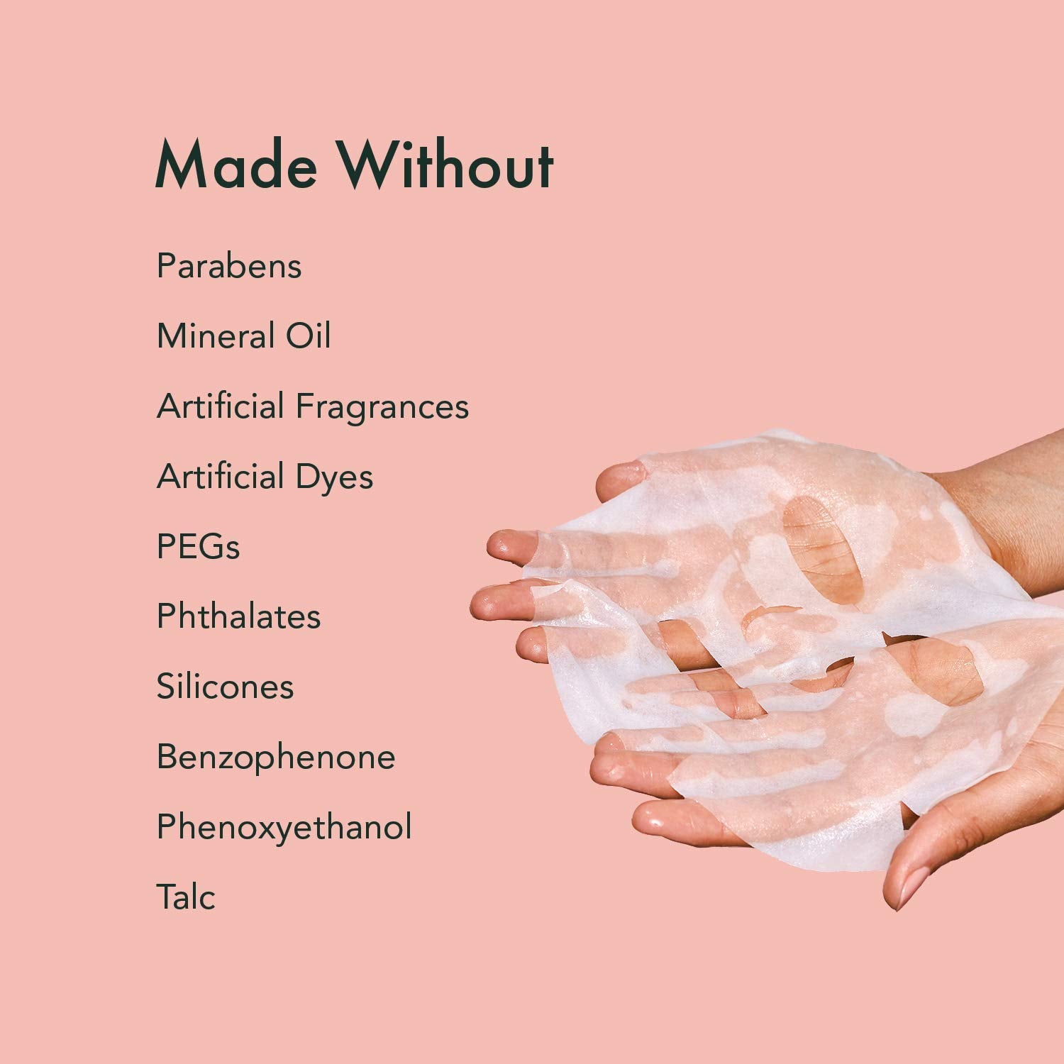 Rael face mask application hands demonstrates easy, quick pamper session.