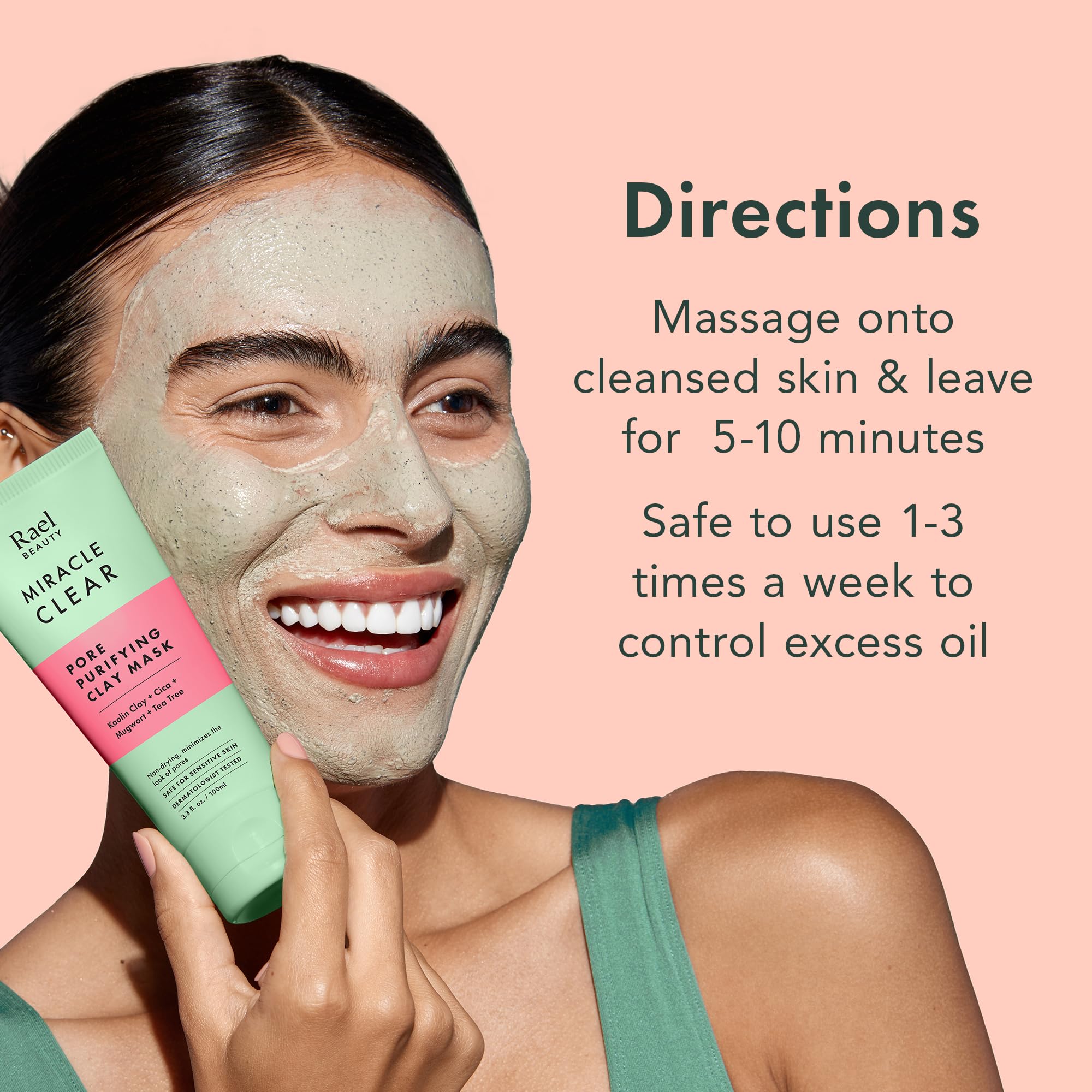 Glycerin and panthenol hydrate the Rael mask for comfort