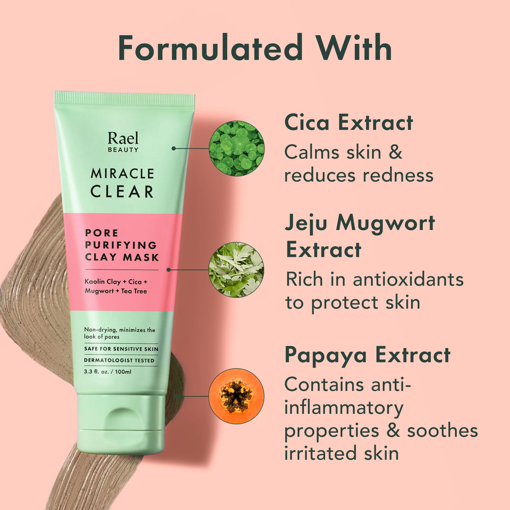 Kaolin clay in Rael mask helps refine pores