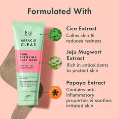 Kaolin clay in Rael mask helps refine pores
