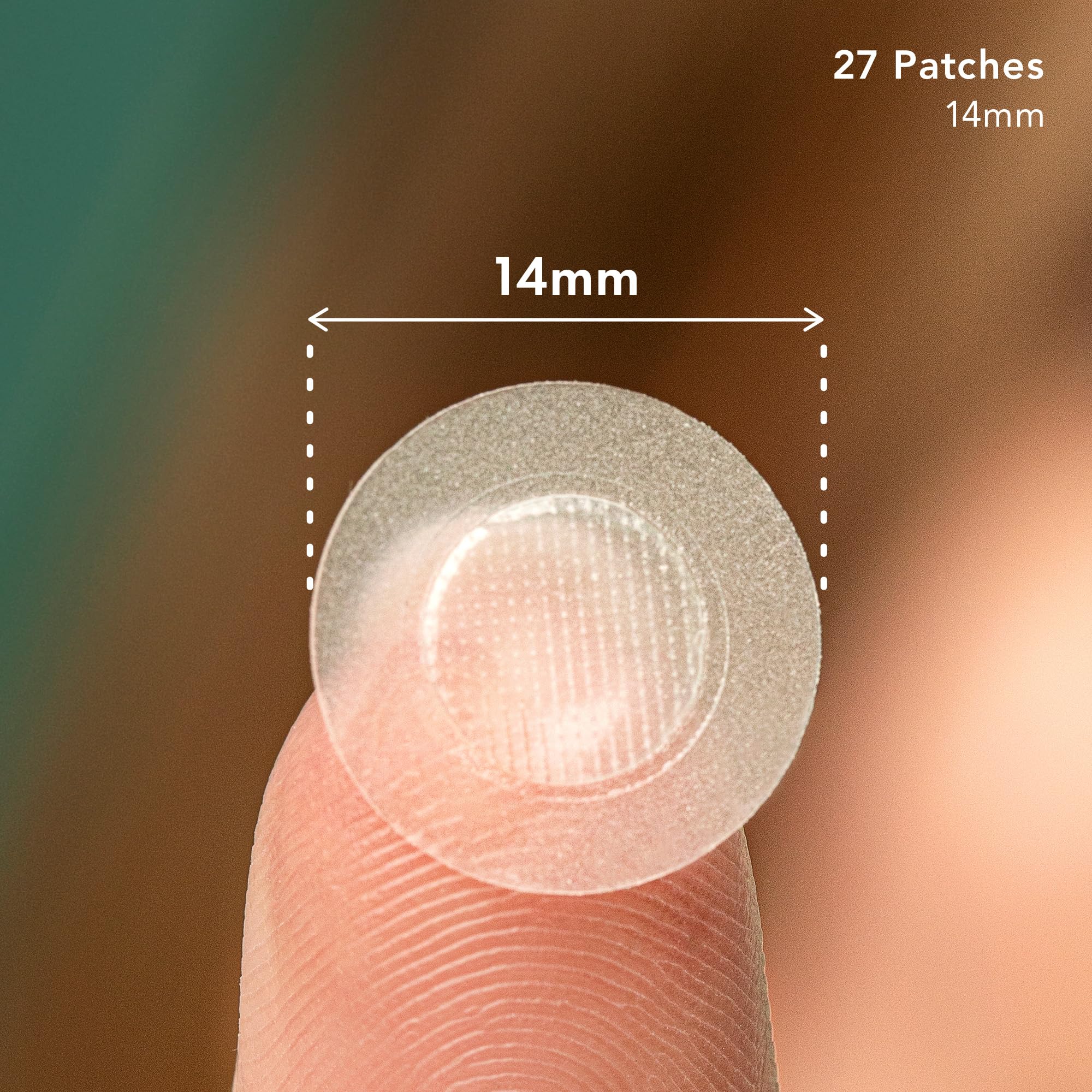 Rael Pimple Patches on skin covering an early blemish for protection.
