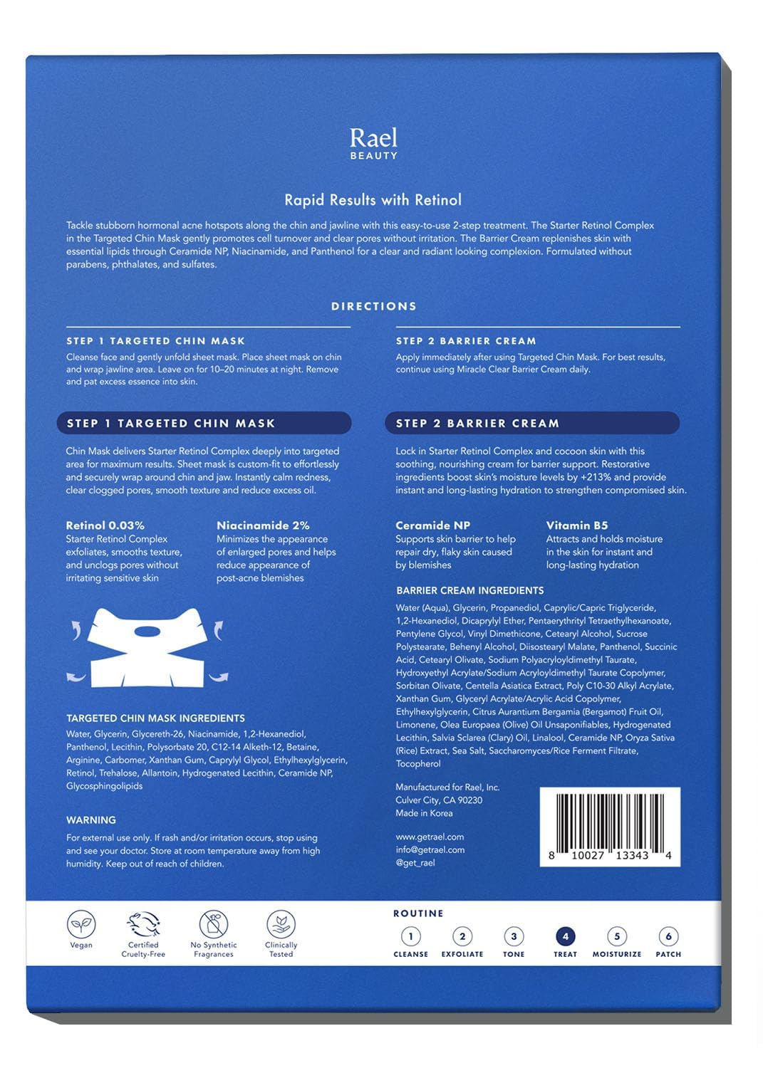 Rael step-by-step system image shows the two-step routine.