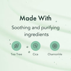 Rael tea tree oil ingredients highlight natural plant extracts for purifying touch.
