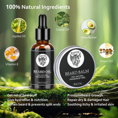 RAFFIN beard-balm-taming: tames flyaways for a controlled, comfortable look