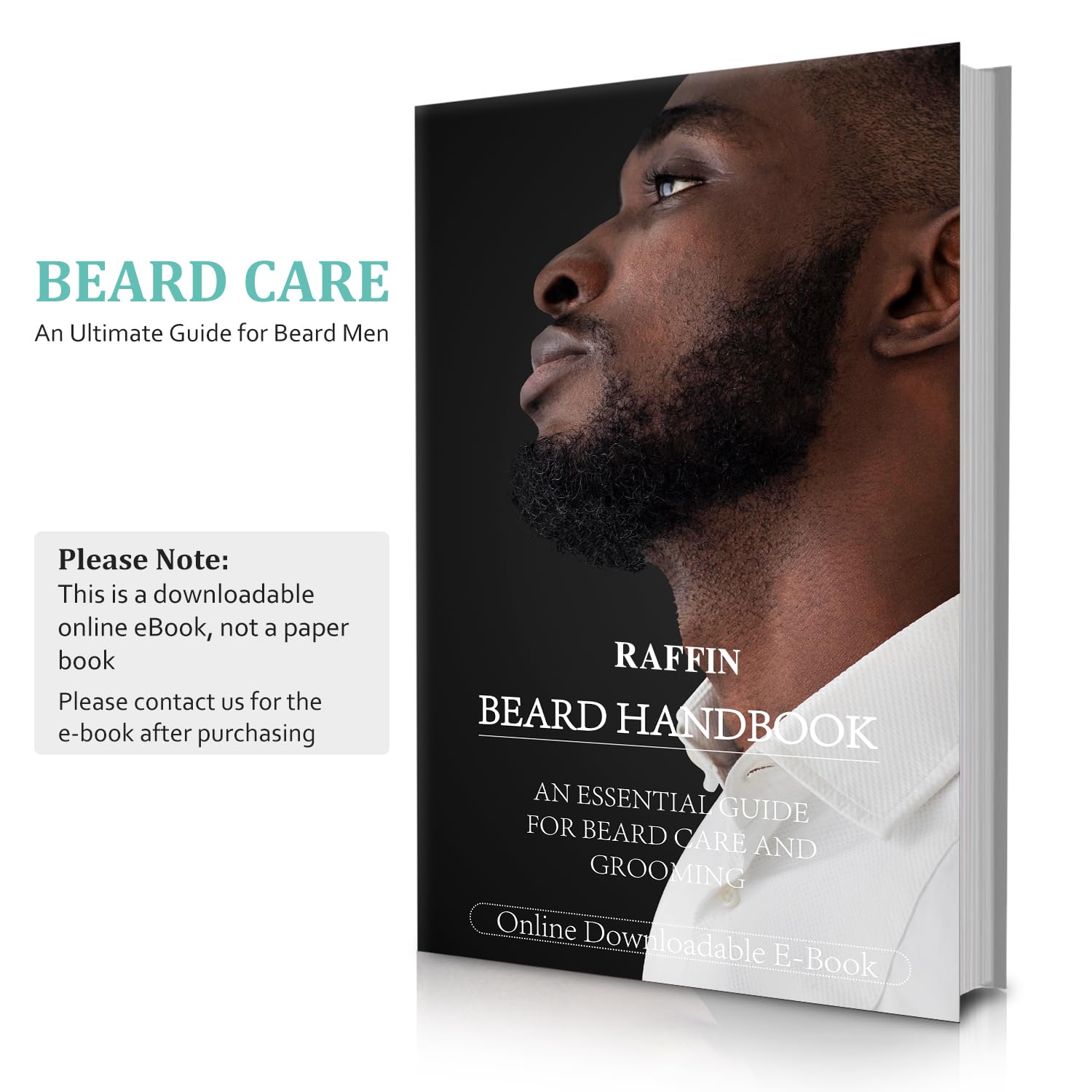 RAFFIN brand logo on packaging reinforcing premium grooming line.