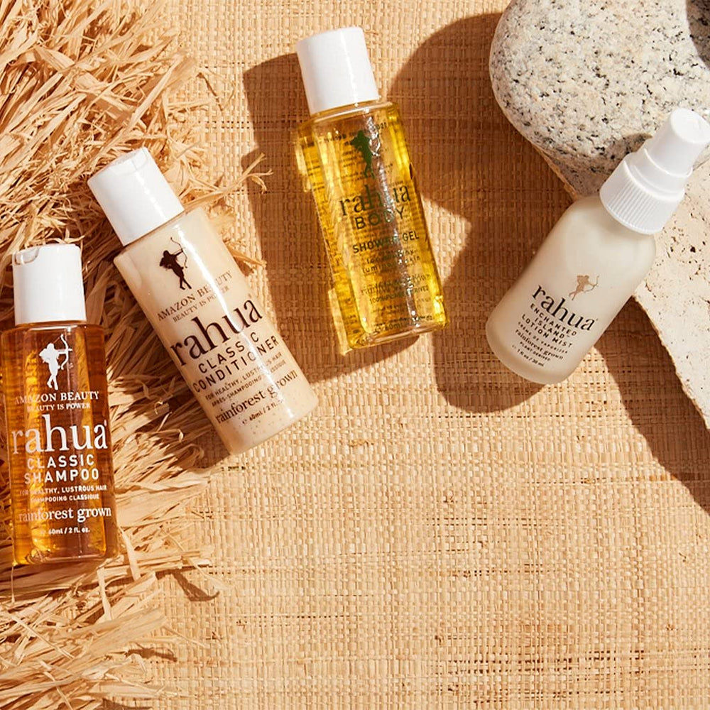 Rahua quinoa component emphasizes hydration and resilience for hair.