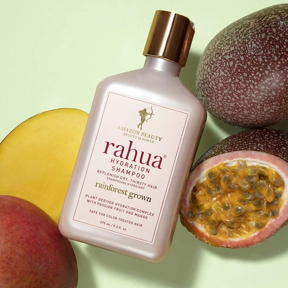Rahua Hydration Shampoo ready for daily ritual in luxurious bathroom.