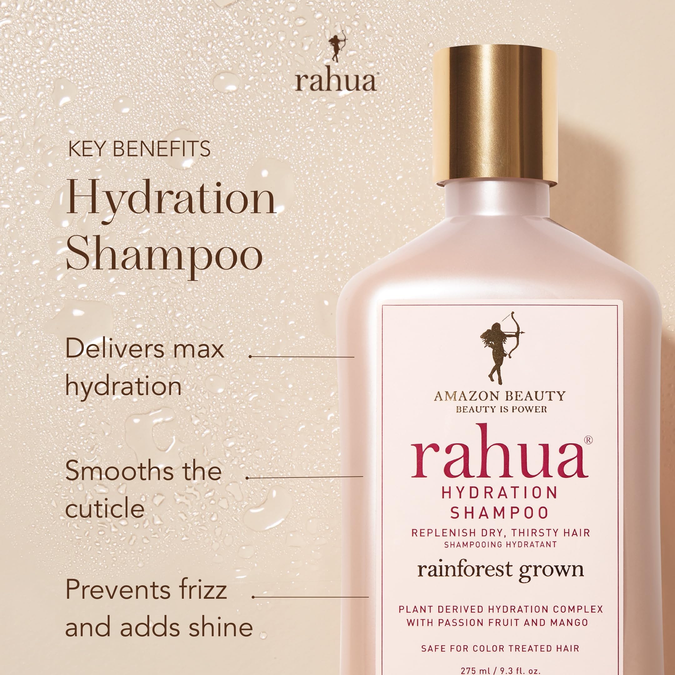 Rahua Hydration Shampoo Morete oil close-up highlighting shine protection.