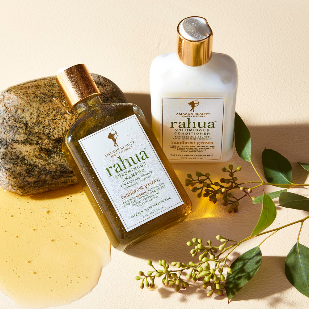 Rahua Voluminous Shampoo lavender eucalyptus scent conveys calming aromatherapy