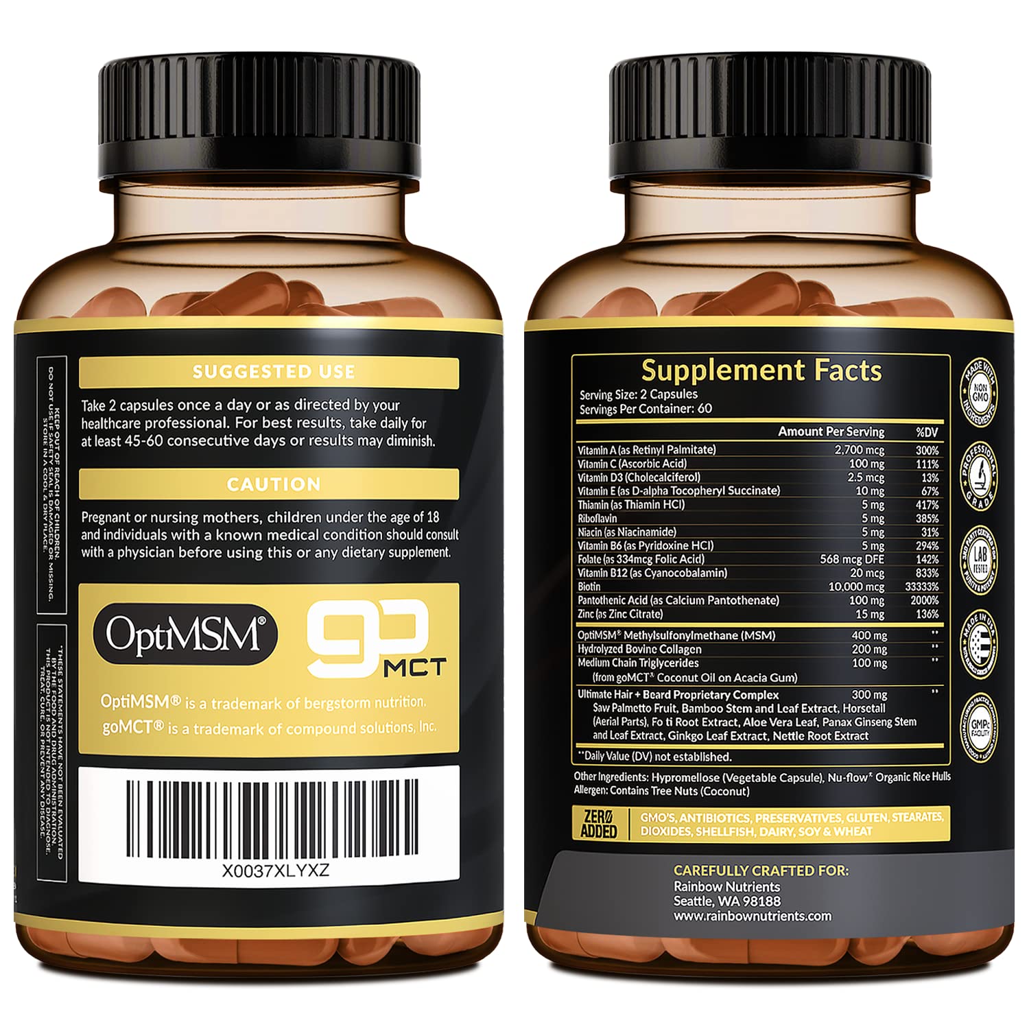 Rainbow Nutrients product on shelf display is easy to discover.