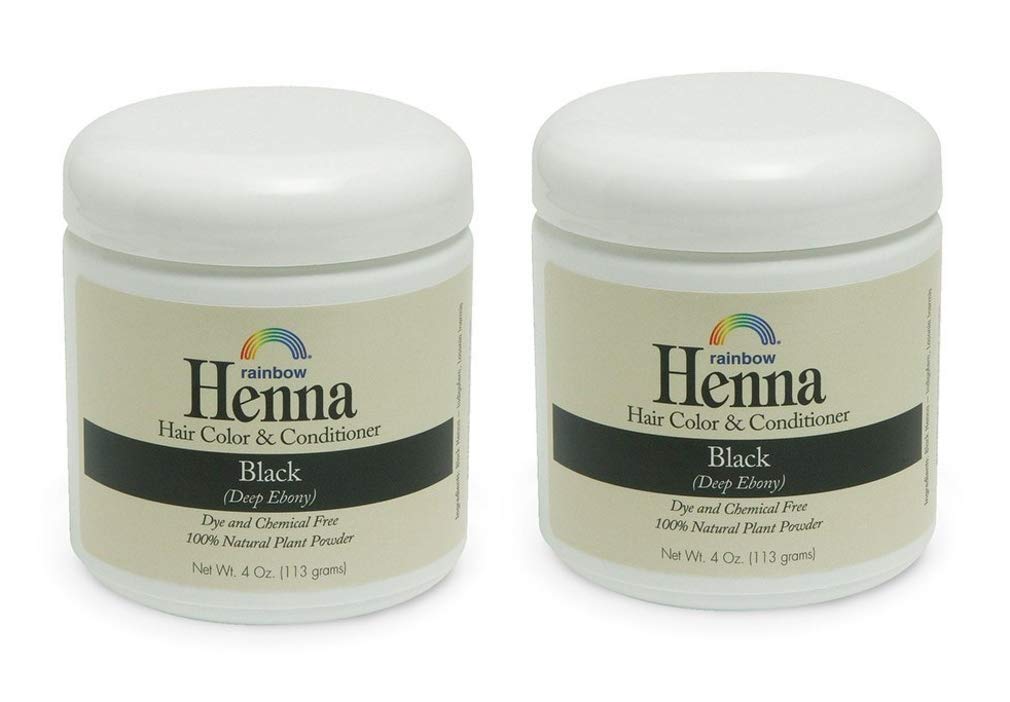 Rainbow Research Henna Persian Black powder closeup for natural dyeing and conditioning