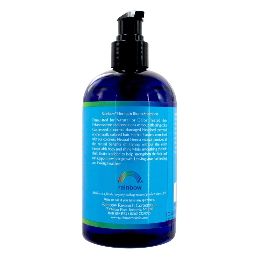 Rainbow Research Organic Herbal Shampoo shown as part of a healthy hair care routine.