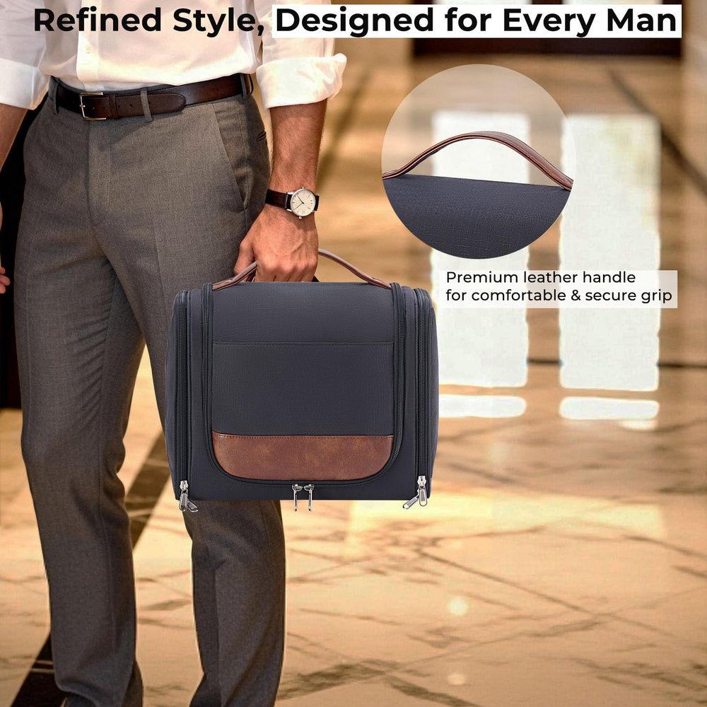 Ralnitote bag features leather handle and refined trim for durable, premium feel