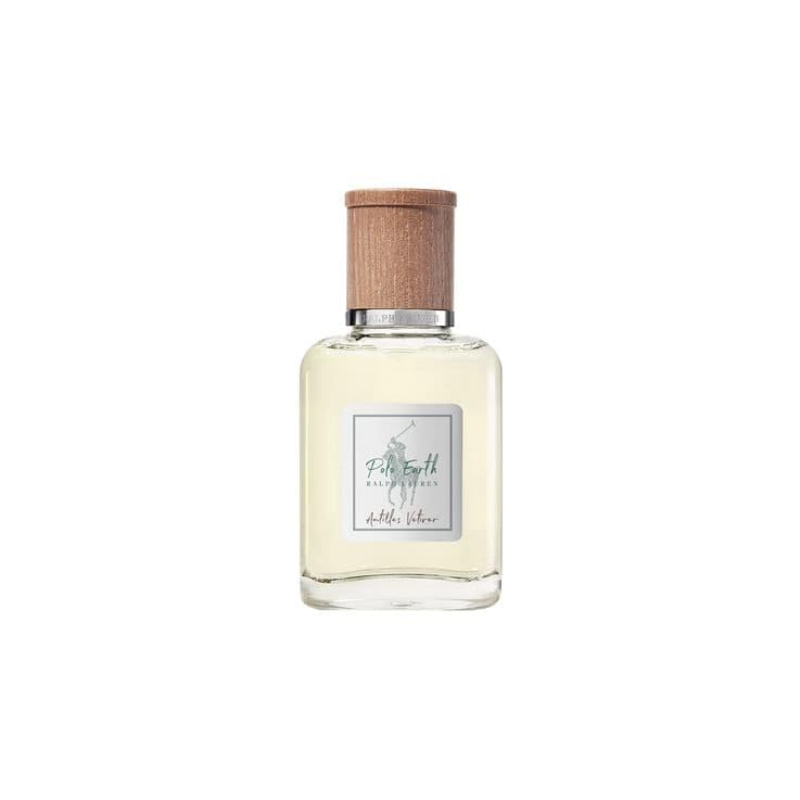 Ralph Lauren Polo Earth Antilles Vetiver bottle close-up, ideal for daytime freshness.
