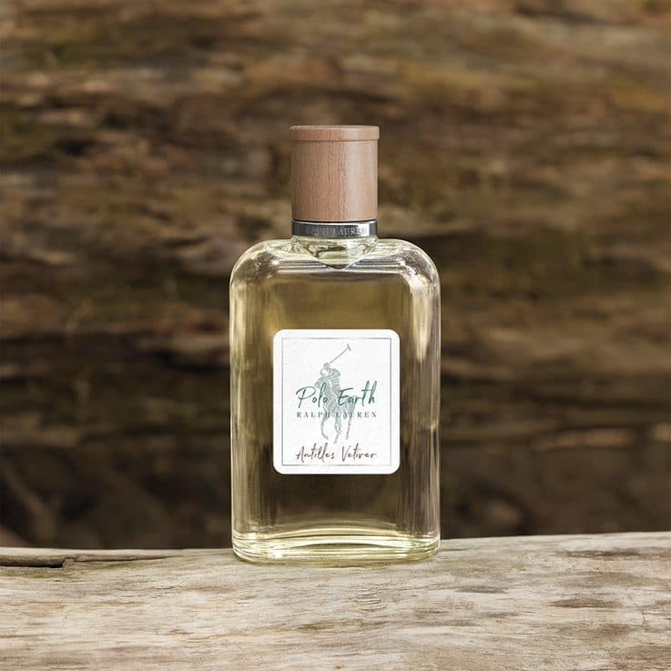 Ralph Lauren Polo Earth close-up notes map highlights bergamot and sage character.