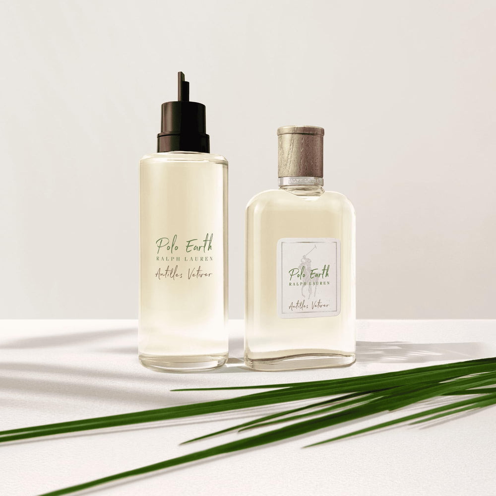 Ralph Lauren Polo Earth Antilles Vetiver refill bottle supports sustainable fragrance routines