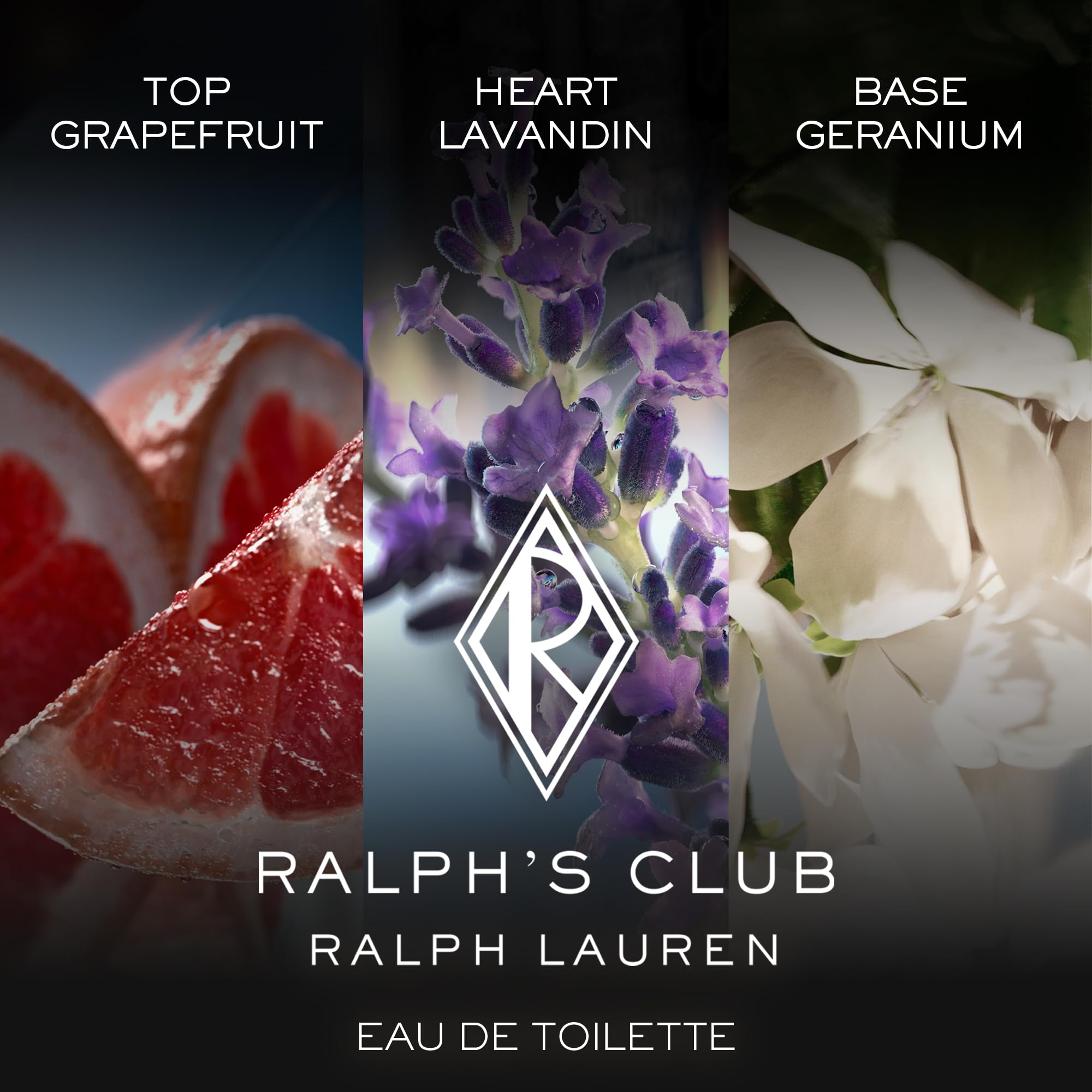 Ralph's Club bottle closeup showing premium glass and refined detailing.