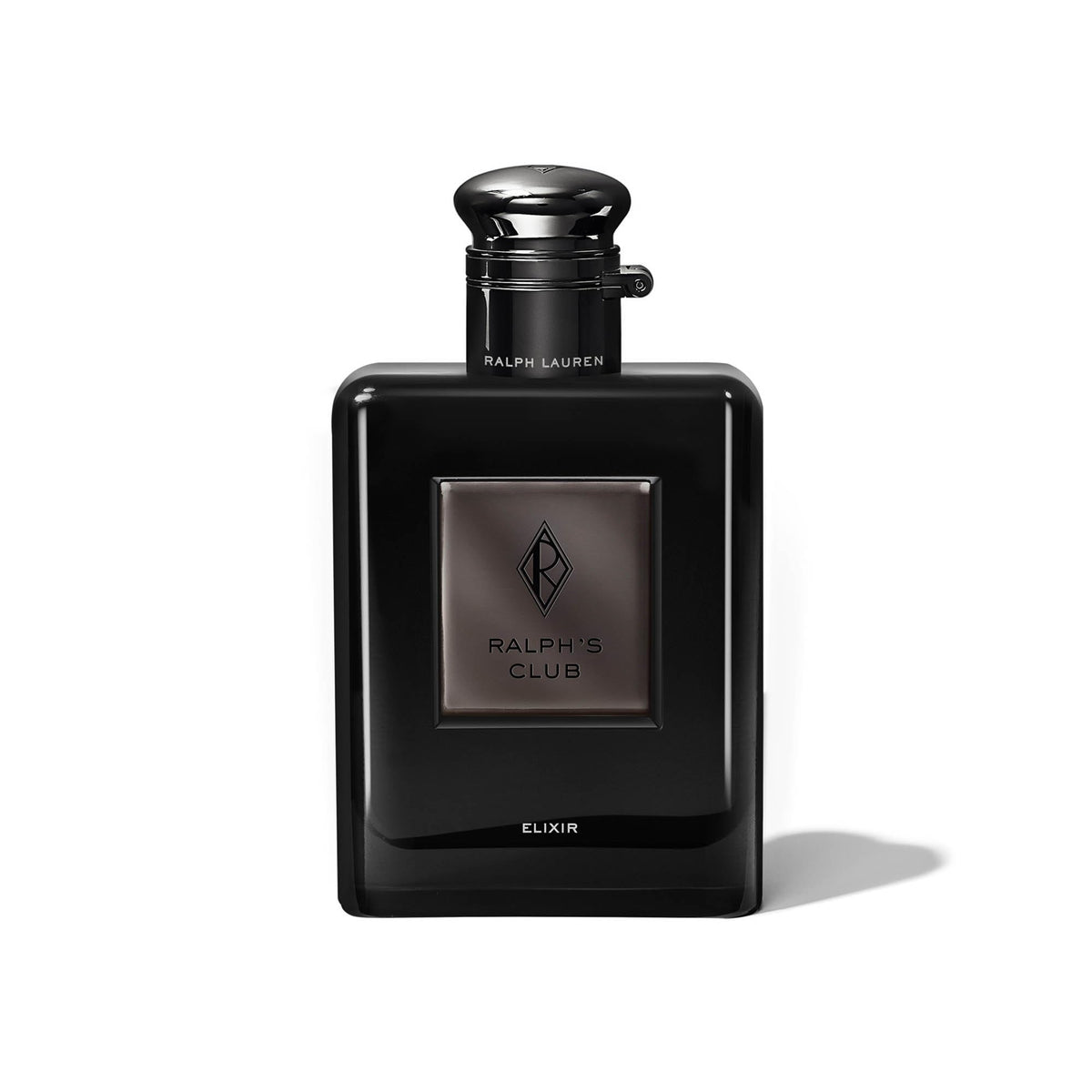 Ralph Lauren Fragrances Ralphs Club Elixir bottle close-up highlighting an intense ambery woody vibe