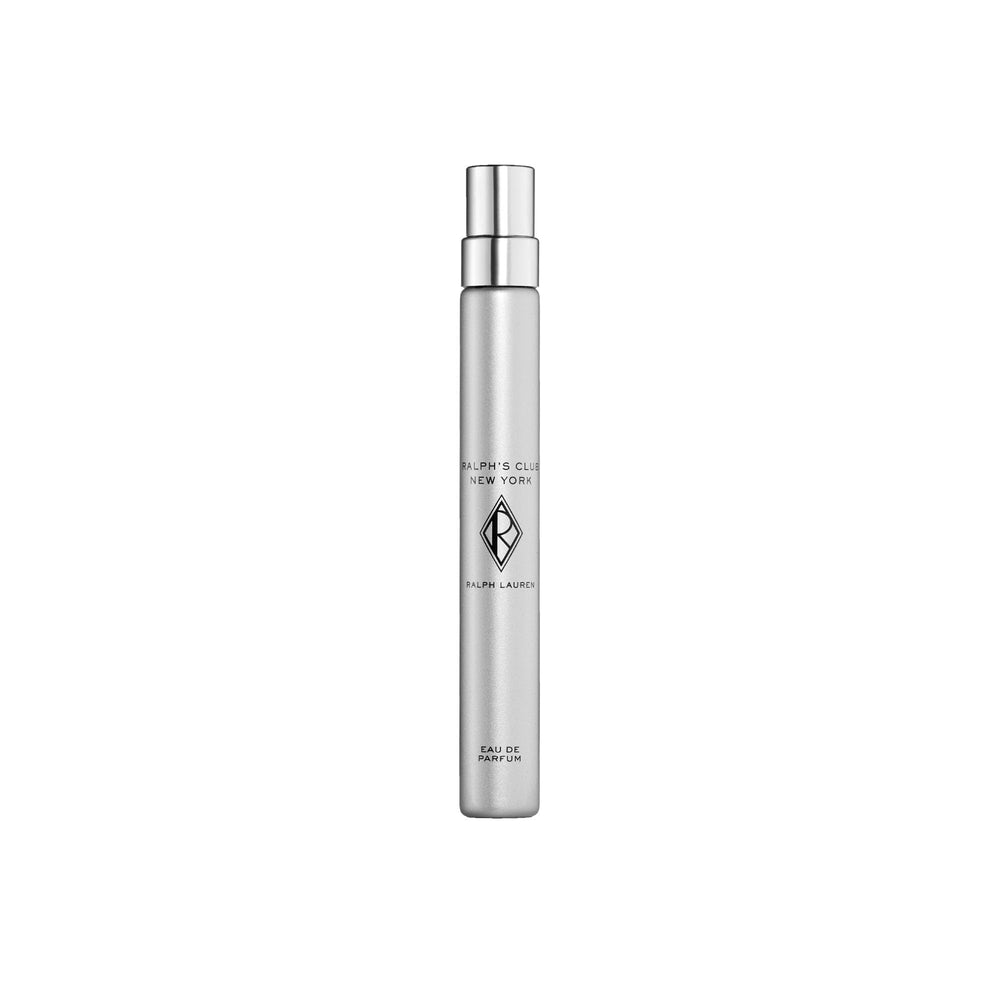 Ralph's Club New York bottle with chrome finish for bold evening confidence.