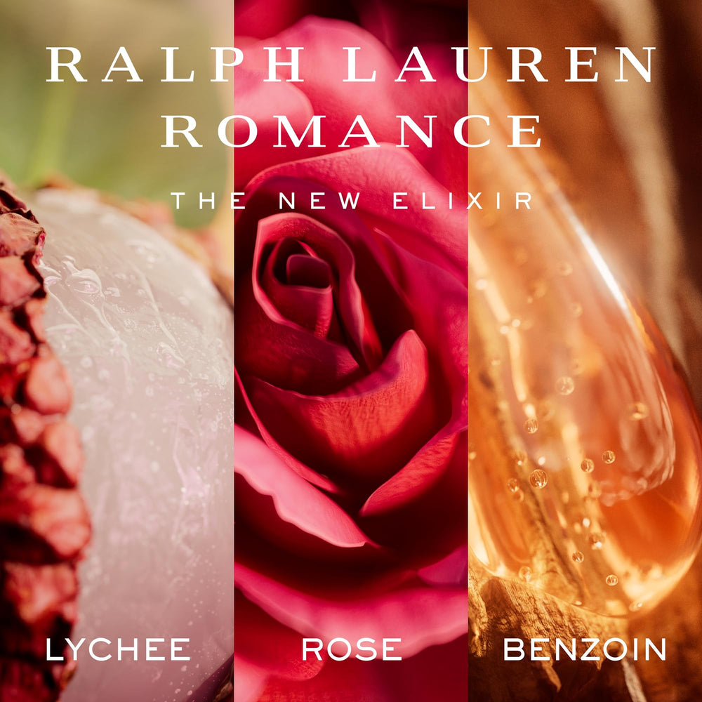 Ralph Lauren Romance Elixir bottle cap, premium packaging for gifting