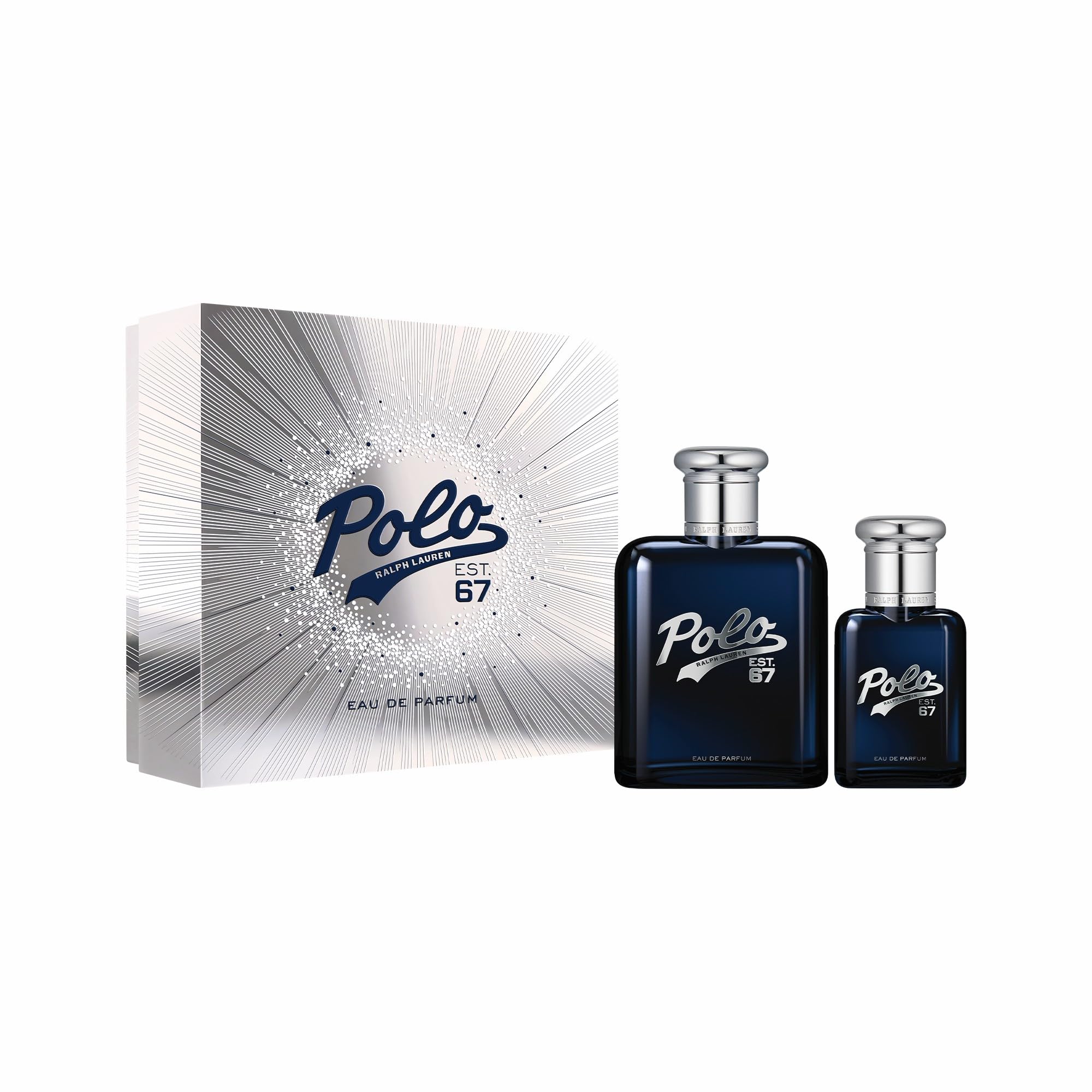 Ralph Lauren Polo 67 bottle front, bold fresh scent for confident daytime wear.