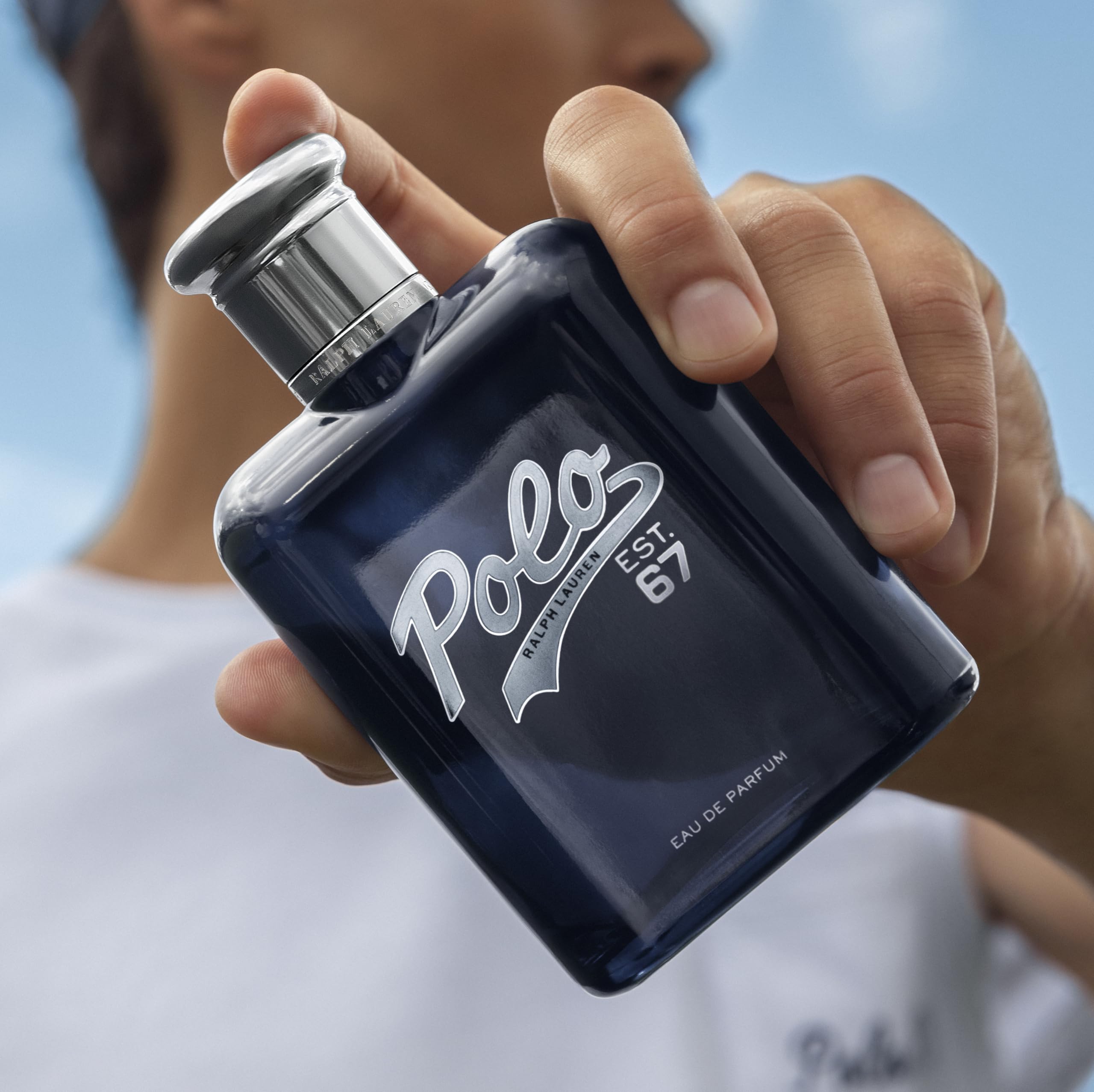 Ralph Lauren Polo 67 cap detail signals high quality and attention to finish.