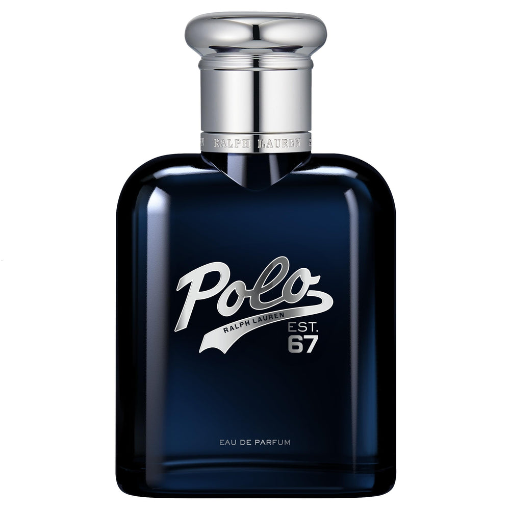 Ralph Lauren Polo 67 front bottle displays bold woody scent for everyday confidence.