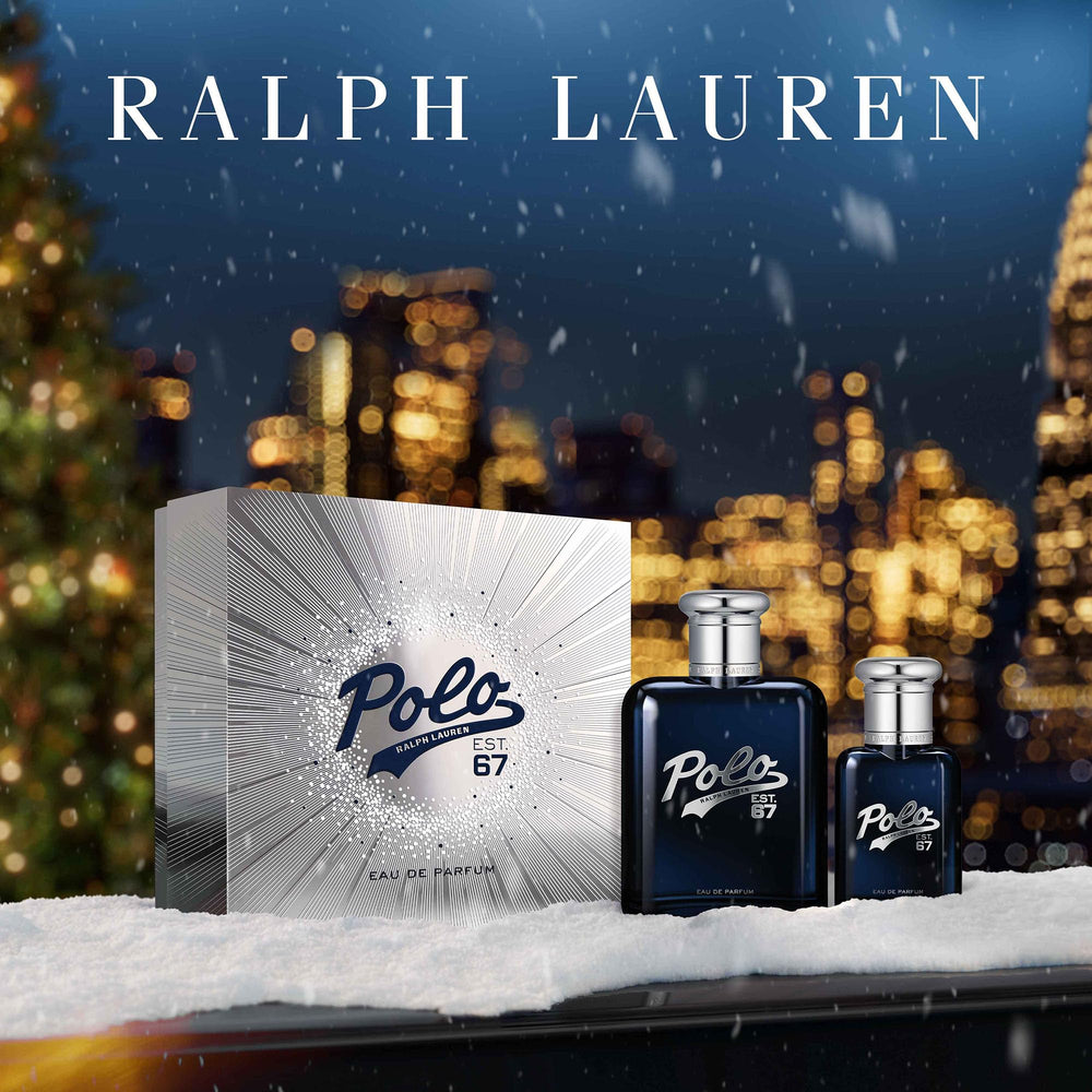 Polo 67 travel-size bottle, on-the-go freshness for adventures.