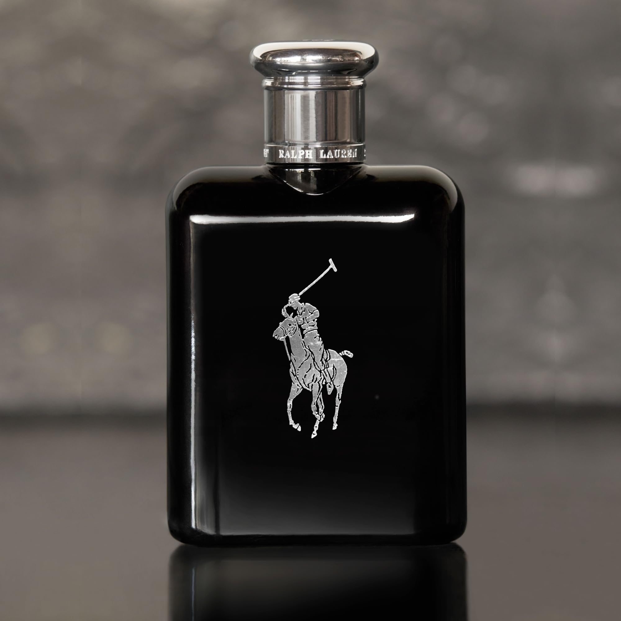 Ralph Lauren Polo Black applies to pulse points for refined aroma