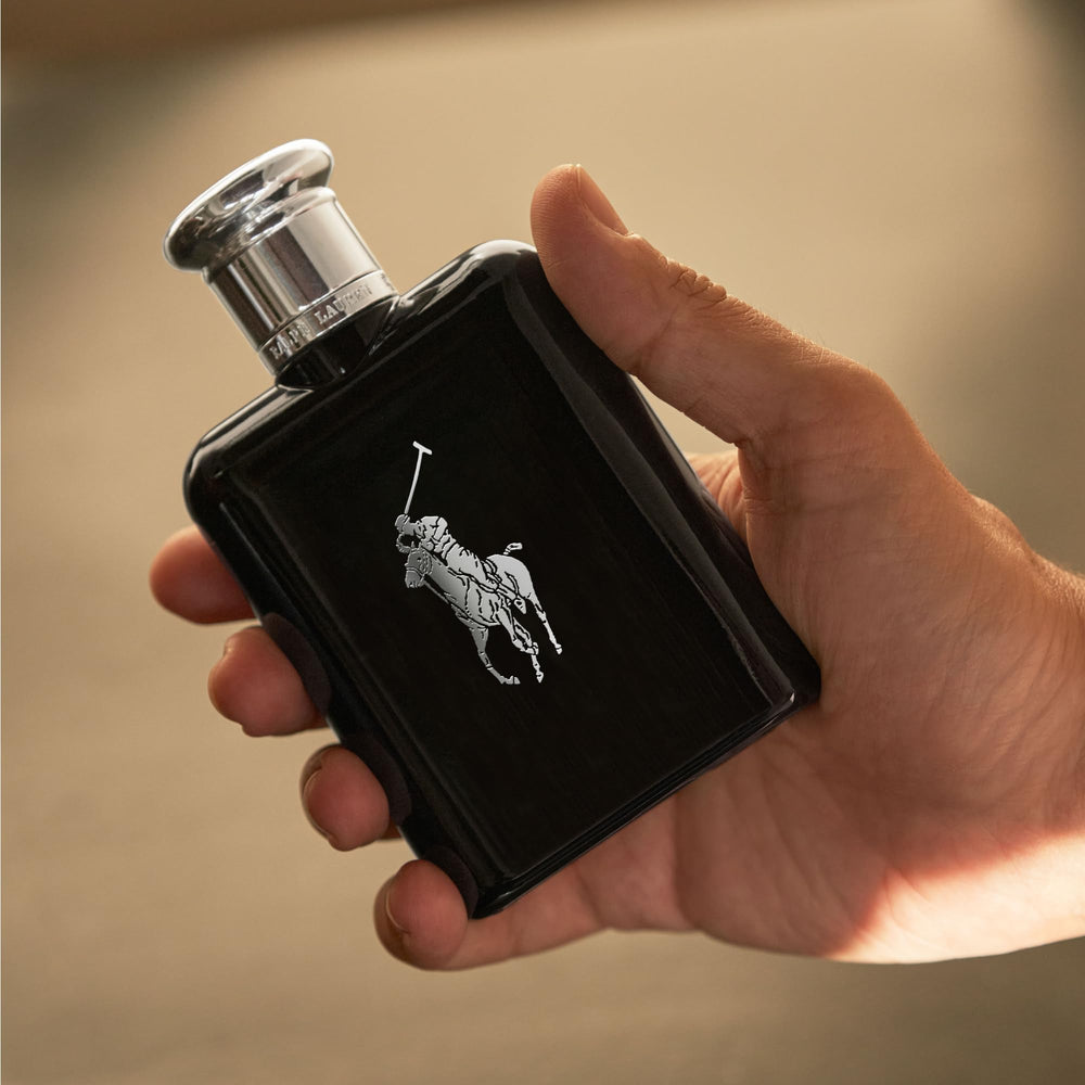 Ralph Lauren Polo Black travel-size bottle ideal for on-the-go refinement