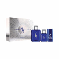 Ralph Lauren Polo Blue full-size EDT bottle in blue glass for daily freshness.