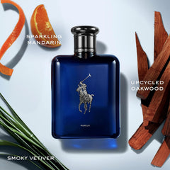 Polo Blue Parfum refill cap reveal, emphasizing eco-friendly refill process.