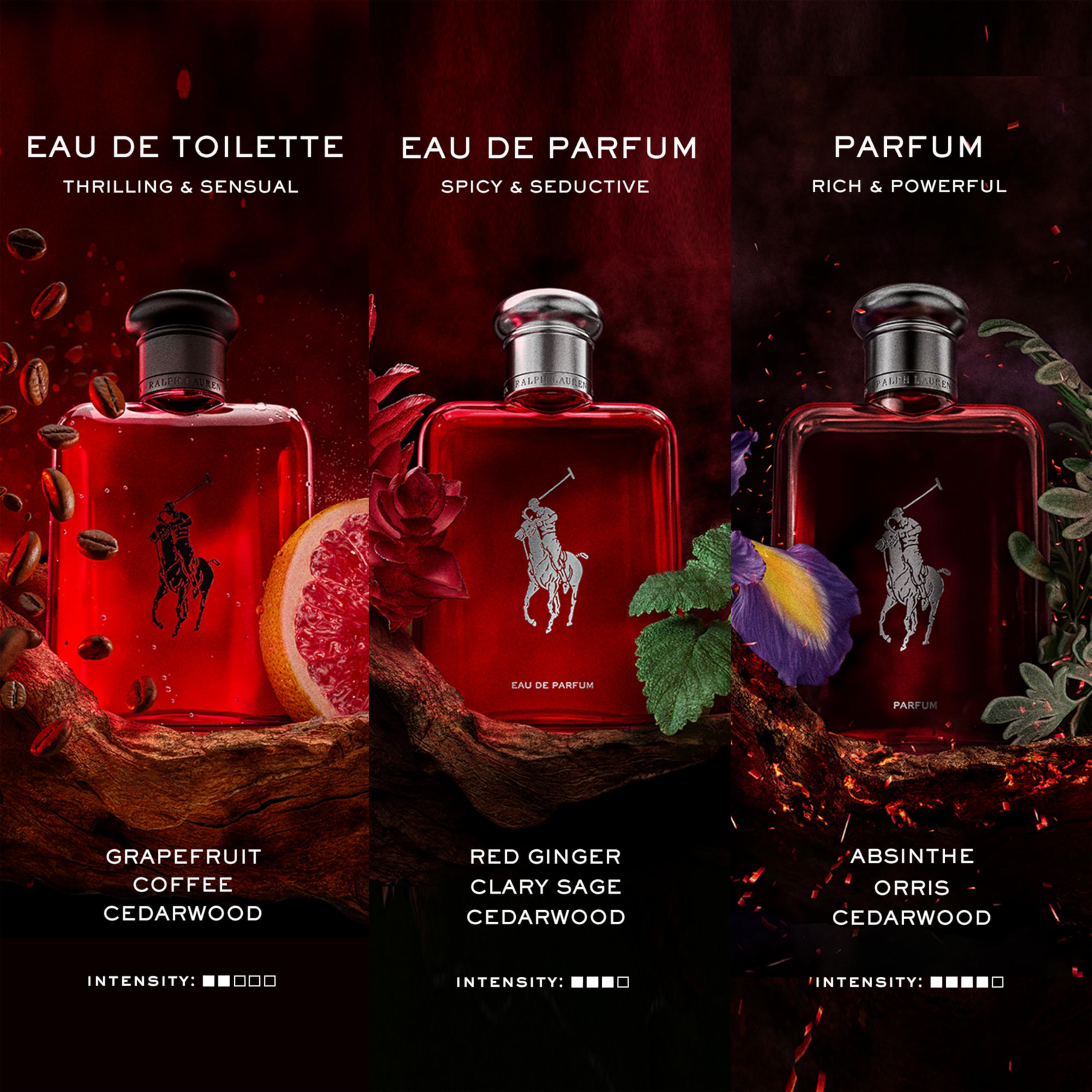 Ralph Lauren Polo Red deodorant stick included to complement everyday fragrance