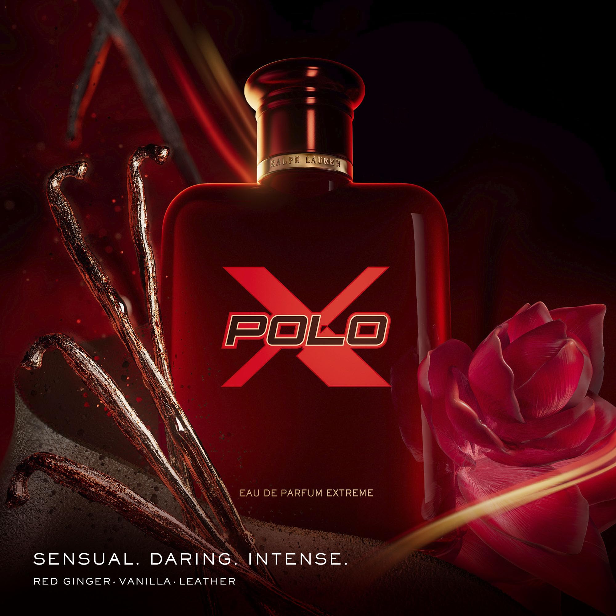 Ralph Lauren Polo Red Extreme close-up red ginger note suggests energizing scent