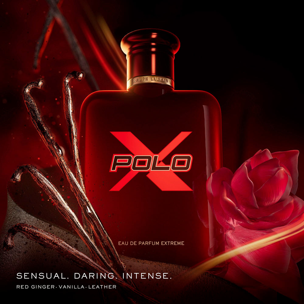 Ralph Lauren Polo Red Extreme close-up red ginger note suggests energizing scent