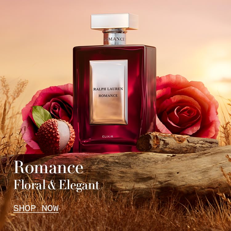 Ralph Lauren Romance Elixir rose heart detail highlighting romantic notes