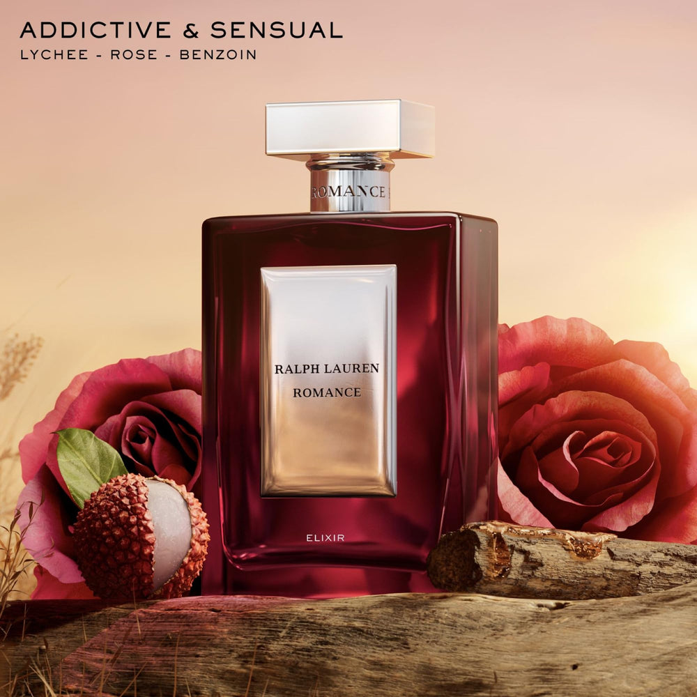 Ralph Lauren Romance Elixir travel size bottle, ideal for on-the-go fragrance.