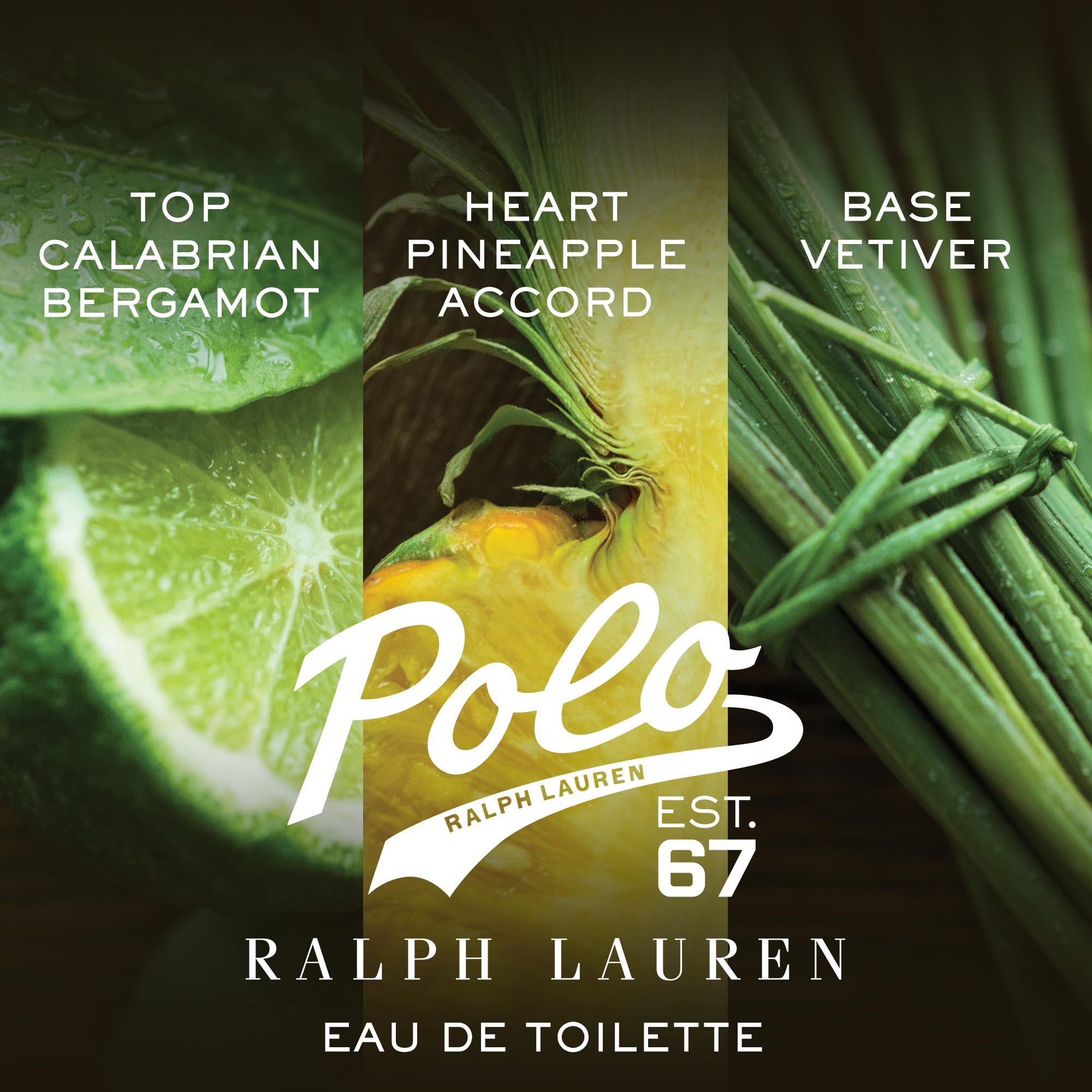 Ralph Lauren Polo 67 bottle close-up evoking modern, versatile evening style.