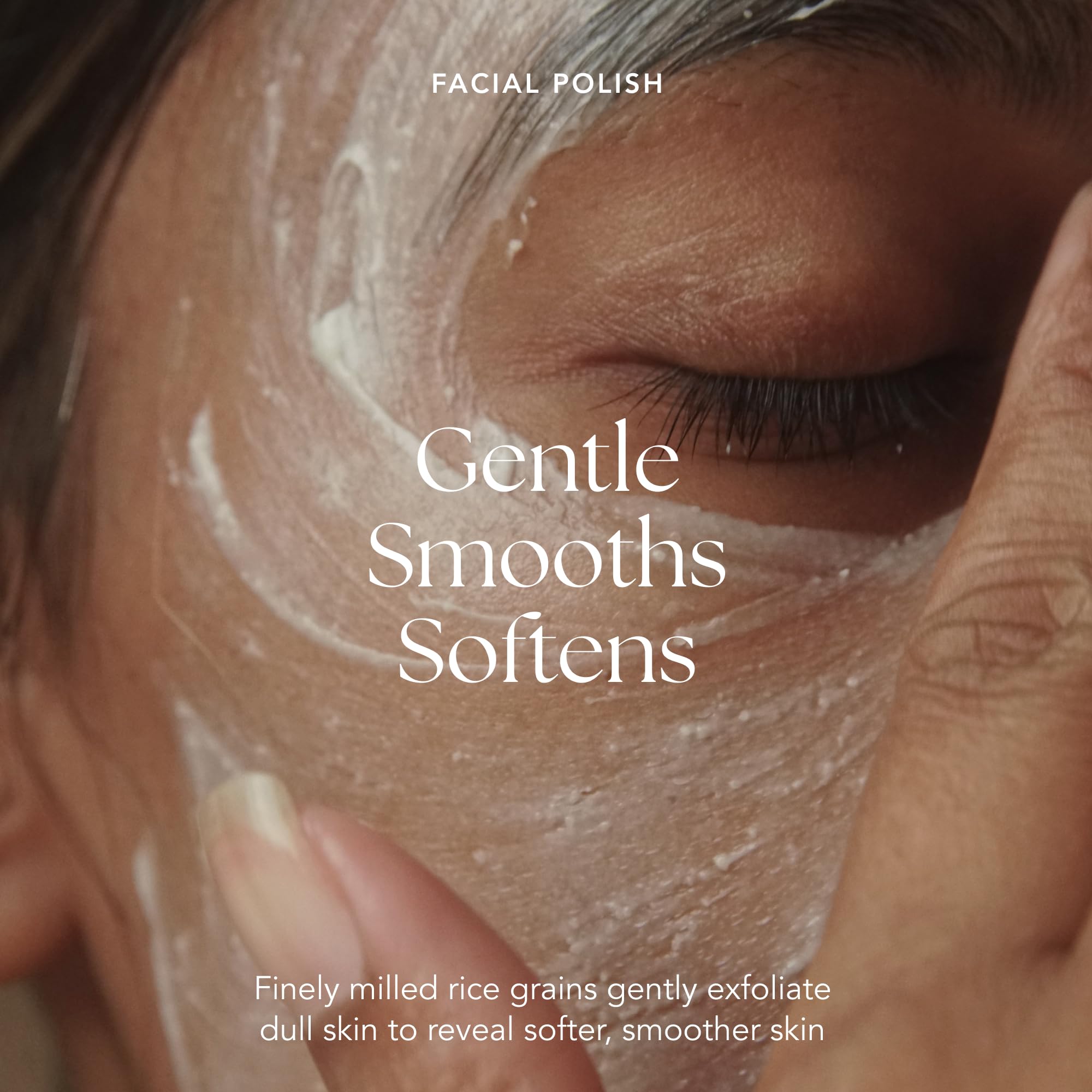 RANAVAT Balance Face Scrub powder particles closeup highlighting brightening action