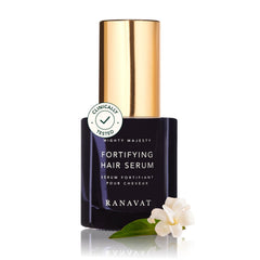 Bouteille du serum RANAVAT Mighty Majesty pour nourrir le cuir chevelu et cheveux brillants