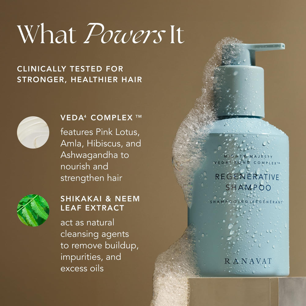 RANAVAT BOTANICS Bond Shampoo close-up highlights bond-repair insights in a clinical context