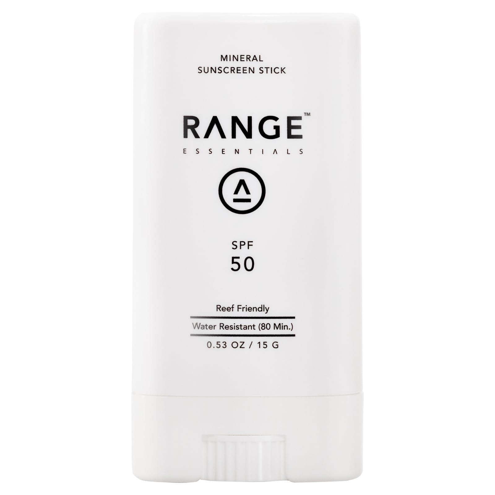 Range Essentials mineral sunscreen stick SPF 50 shows precise coverage for active days outdoors.