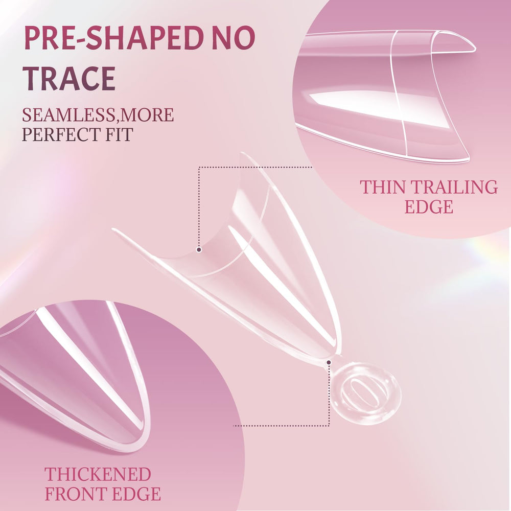 Ranrose 240-piece almond nail tips set for professional or DIY use