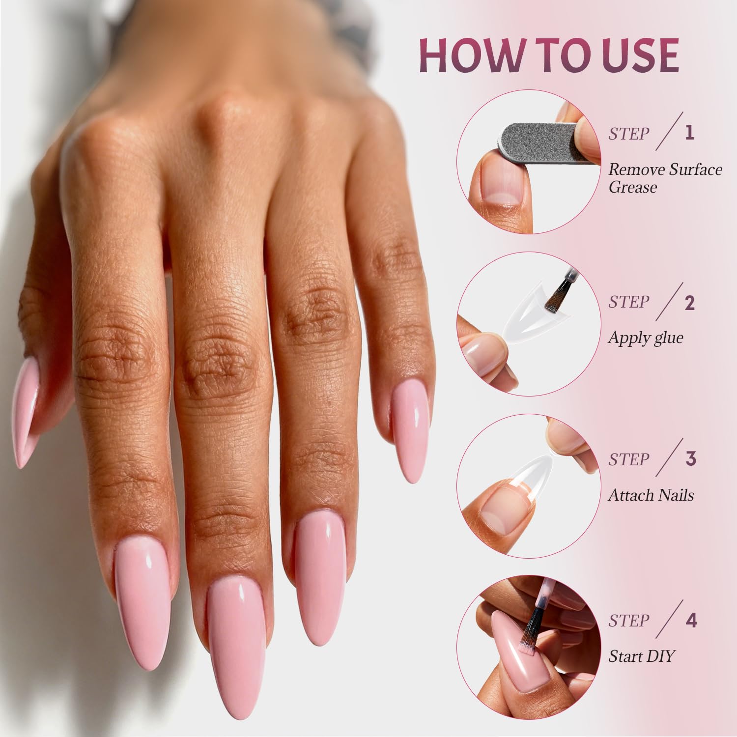 Ranrose easy refilling and maintenance for gel extensions