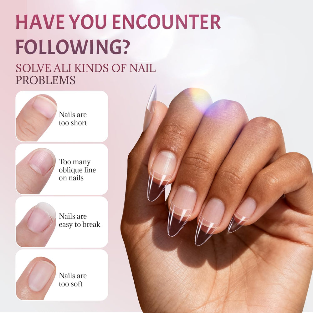 Ranrose reusable almond nail tips for multiple uses